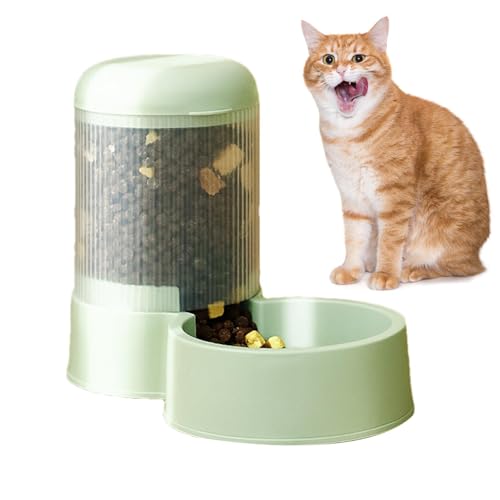 Imtrub Automatische Feeder -Katzen -Trockenfutter, Autodreherkatze Futter | Auto Food Feeder Feeding Katzenspender | Abnehmbare Haustier Waterer Small Dog Bowl für alle Rassen von Imtrub