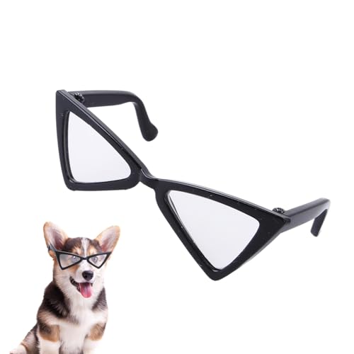 Imtrub Hunde-Sonnenbrillen-Kostüm,Hunde-Sonnenbrille,Retro-Dreieck-lustige Brillen - Tierkostüm-Brille, süße Katzen-Sonnenbrille für Partys, Zeremonien, Ausflüge, Festivals von Imtrub