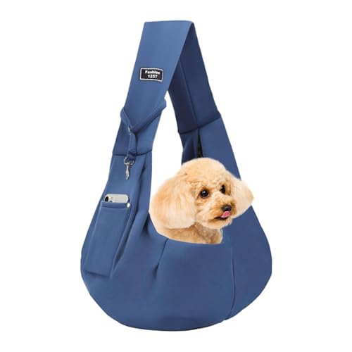 Imtrub Hundetragetuch, Hundetragetuch,Atmungsaktive Schulter-Hundetasche - Tragbare Katzen-Welpen-Tragetasche, weiche Tragetasche für Hunde, Katzen, Outdoor-Reisen von Imtrub