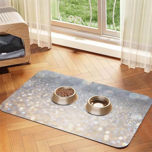 Glitzerdiamanten,Futtermatte für Haustiere, Tischsets aus PU-Leder für Katzen und Hunde,30x45cm Glitzerdiamanten,Futtermatte für Haustiere, Tischsets aus PU-Leder für Katzen und Hunde,30x45cm von InOmak
