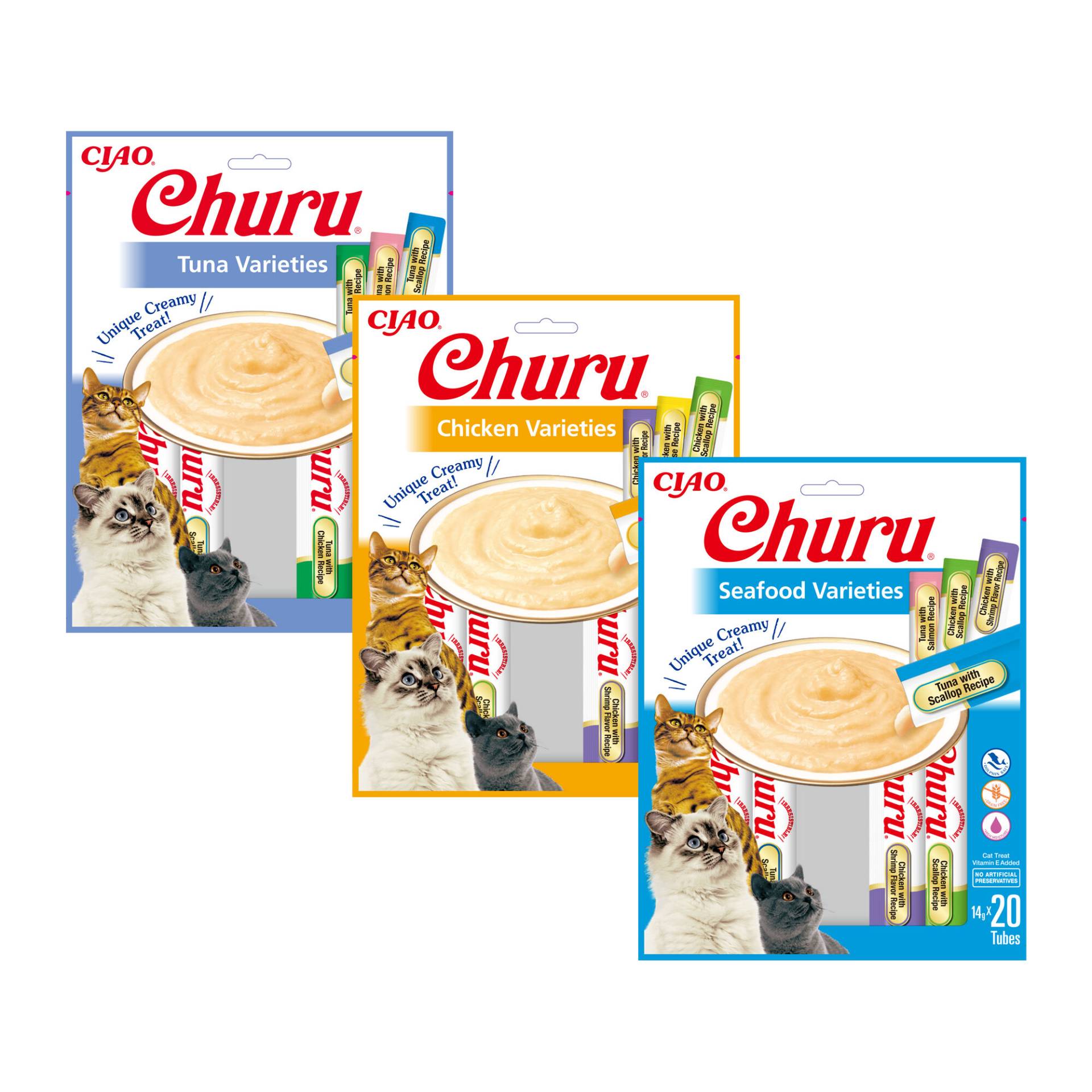 Inaba Churu Multipack - Meeresfrüchte - 20 Stück von Inaba