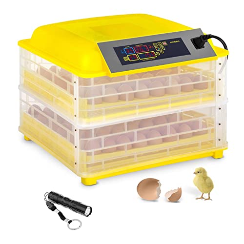 incubato 112 Eier Inkubator Vollautomatische Brutmaschine mit Temperatur- und Feuchtigkeitssteuerung Drehfunktion Schierlampe LCD Annzeige Brutautomat Brutkasten von incubato