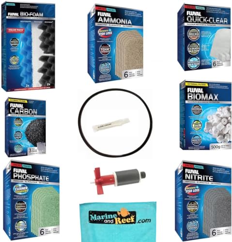 Inland Seas Fluval 407 Kanister Filter jährliches Wartungsset Plus Bundle (11 Stück) von Inland Seas