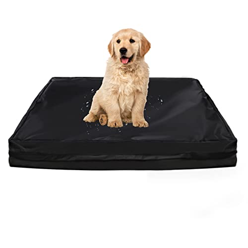 Inlisy Ersatz-Hundebettbezug – waschbare Hundematratze, reißfest, wasserdichtes Oxford-Tuch, wiederverwendbarer Hundekissen, Außenbezug (L: 91,4 cm L x 68,6 cm B x 7,6 cm H) von Inlisy