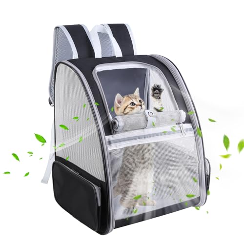 Inspack Katzentragetasche, Hund Katze Rucksack Träger für kleine Hunde Katzen, Reisende Bubble Rucksack Hund Katze Tasche, Atmungsaktive Katze Reisetasche Carrier, Faltbare Weitsicht Haustier von Inspack