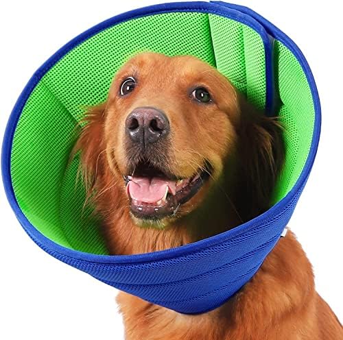 Weicher Hundekegel für Hunde nach Operationen, Hunde und Katzen, verstellbares Hundehalsband für Haustiere, Netzstoff, Größe XL (40,6 cm – 53,3 cm) von Inspack