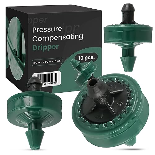 Instalguru 10x Micro Sprinkler Druckausgleich 8L/h Drip Microbewässerung Tropfer Endtropfer Wassertropfer Zubehör für Bewässerungssysteme Professionelle Bewässerungsanlagen Pflanzen Garden von Instalguru