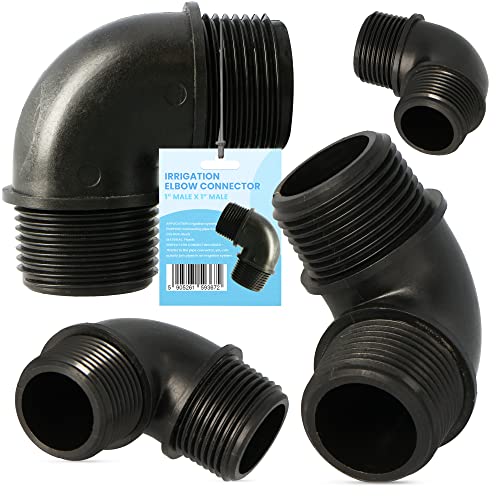 Instalguru 10x PE-Rohr PVC Winkelstück 3/4" AG x 3/4" AG Kniestück der Bewässerungsleitung Bewässerung System Schlauchverlängerung Wasserrohr Garten Wasserleitung von Instalguru