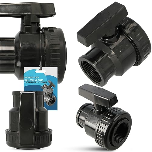 Instalguru PE-Rohr Absperrhahn Kugelhahn PN16 1 1/2x1 1/2 Wassersysteme Garden Bewässerung Pe-Absperrventil Wasserregelventil Bewässerungsrohr-Kupplung PE-Schläuchen von Instalguru