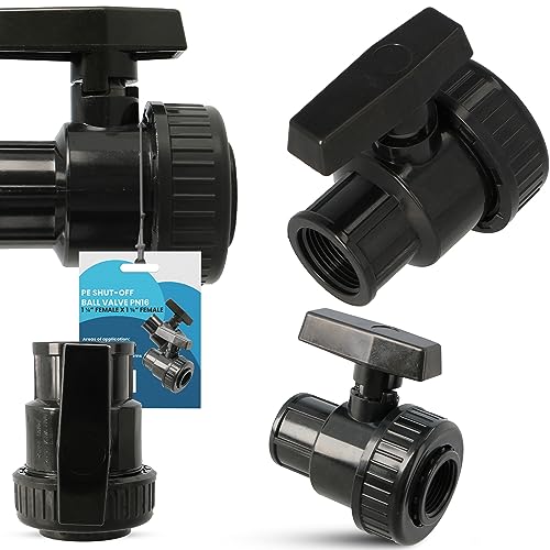 Instalguru PE-Rohr Absperrhahn Kugelhahn PN16 1 1/4x1 1/4 Wassersysteme Garden Bewässerung Pe-Absperrventil Wasserregelventil Bewässerungsrohr-Kupplung PE-Schläuchen von Instalguru