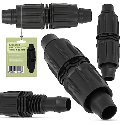 Instalguru Verbinder Stecker QJ für PE 16 mm x 16 mm Rohr Automatische Gartenbewässerung Rasenbewässerungssystem für Garten Schläuche Wasserrohr Garten Wasserleitung Bewässerung System von Instalguru