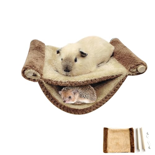 InteDesign Verbesserte Hamster-Hängemattenhaus, doppellagig, Hamsterbett, Käfig-Hängematte, Maus, Ratten, Hängeschaukel, doppellagig, Haustierkäfig-Hängematte, Ratten-Hängematten für Käfig, von InteDesign