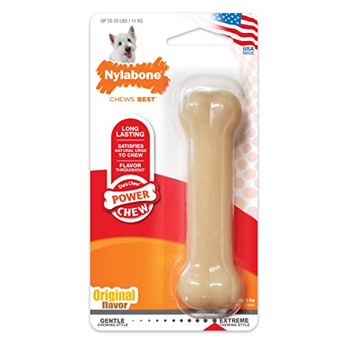 Nylabone Extreme, Kau- und Zahnspielzeug für Hunde, Hundeknochen, für aggressiv / Starke kauende, Original-Geschmack, für kleine hunde bis 11 kg von Nylabone