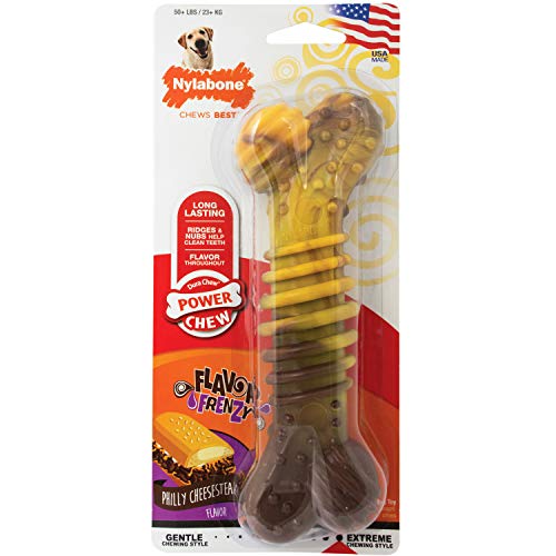 Interpet Nylabone Kauspielzeug für extreme Kauer, Strukturknochen - Rinder- und Käsegeschmack, XL von Nylabone