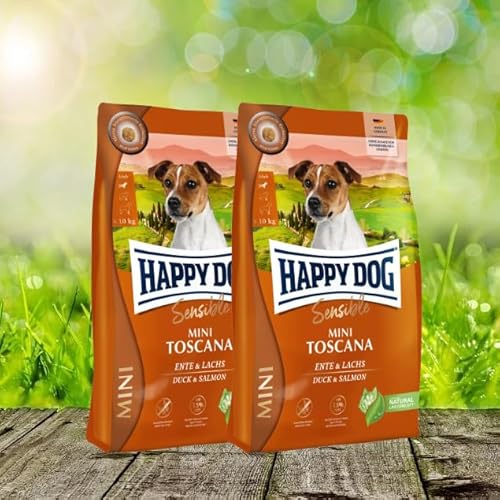 2 x 4 kg Happy Dog Supreme Mini Toscana Hundefutter auch für kastrierte Hunde von Interquell