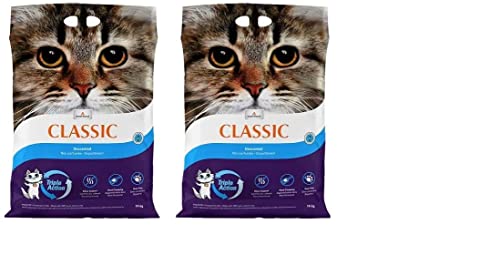 Intersand Classic Katzenstreu Parfümfrei 2x14kg Plus Streuschaufel Ultrastreu von Intersand