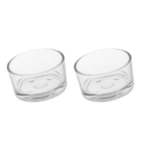 Inzopo Wassernapf für Reptilien, Eidechsen, Glas, transparent, 2 Stück von Inzopo