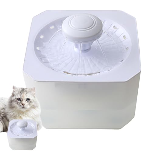 Automatischer Katzen-Wasserbehälter, 2,5 l, für Katzen, Katzen, Katzen, Quiet Cats Water Fountain (Grau, Weiß) von Iouyjiu