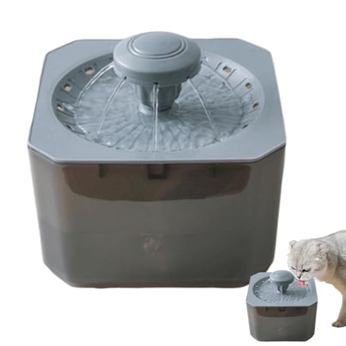 Automatischer Katzen-Wasserbehälter, 2,5 l, für Katzen, Katzen, Katzen, Quiet Cats Water Fountain (Grau, Weiß) von Iouyjiu