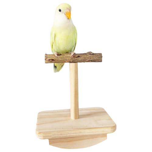 Bird Perch Rocking, Parrot Wood Swings, Natural Material, Portable Design Safe Bird Perch, Parakeet Stand Toy for Chewing and Playtime, 5.51x3.94x6.1in/9.45x6.3x9.64in von Iouyjiu