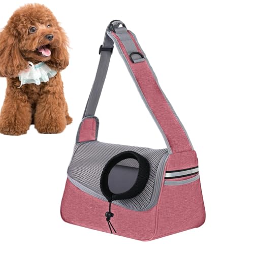 Breathable Dog Carry Sling, Shoulder Pet Carrier with Storage Pocket, Small Dog Carrier for Cats and Puppies, Comfortable Sling for Pet Travel, Walking, and Outdoor Adventures von Iouyjiu