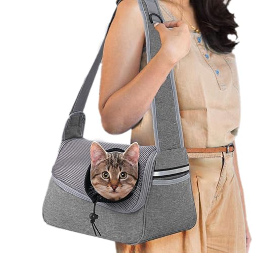 Breathable Dog Carry Sling, Shoulder Pet Carrier with Storage Pocket, Small Dog Carrier for Cats and Puppies, Comfortable Sling for Pet Travel, Walking, and Outdoor Adventures von Iouyjiu