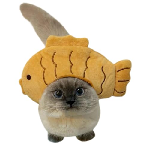 Cartoon Cat Hat, Breathable Pet Headwear, Adjustable and Secure Fit, Festival Pet Outfit with Adorable Design for Both Everyday Use and Special Events, 1 Piece von Iouyjiu