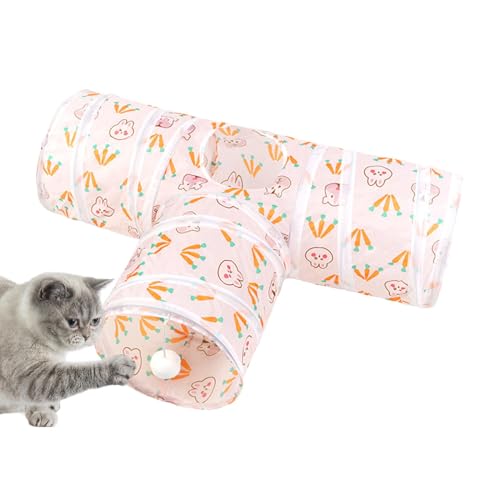 Cat Tunnel Toy, Foldable Tunnel Tube, Stylish and Functional, Peek Hole Toy with Sturdy and Space Saving Design for Kittens, Puppies, and Bunnies, 1 Piece von Iouyjiu