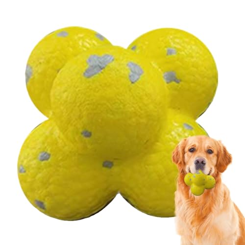 Dog Chew Ball für Puppies, mehrfarbiger Hundespielzeug, Hunde-Kauspielball, Bouncing Dog Chew Ball, Floating Dog Chew Ball, Safe Dog Chew Ball, Dog Chew Ball mit Handle von Iouyjiu