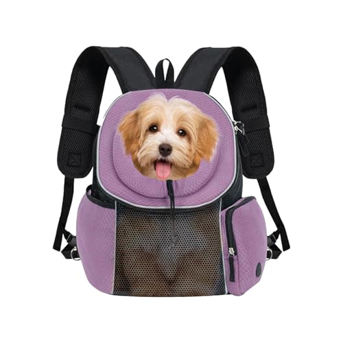 Dog Front Carrier Backpack, Breathable Pet Carrier Backpack, Comfortable Cat Carrier for Traveling, Adjustable Travel Pet Backpack 16.5x10x17.01 Inches for Small, Medium Dog, Puppy, Cats von Iouyjiu