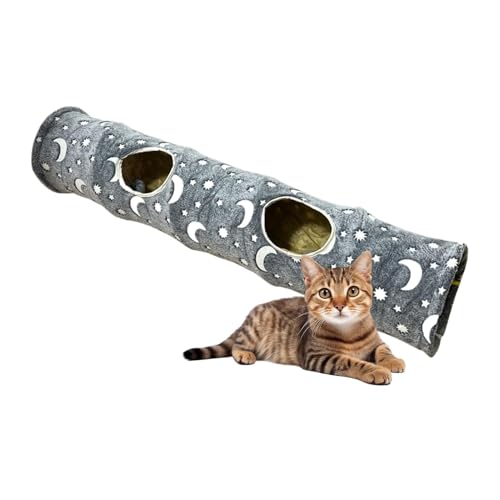 IOUYJIU Tragbarer Katzentunnel | Faltbarer Crinkle Tunnel Toy Tube für Katzen & Kätzchen | Entertaining Cat Tunnel Bag für drinnen & draußen Spaß, perfekt für Haustiere von Iouyjiu