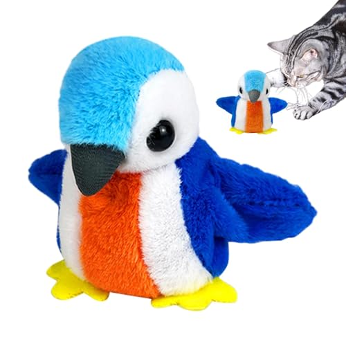 Interactive Bird Toy for Cats, Chirping Cat Entertainment Toy, Plush Catnip Bird Toy, Realistic Motion Cat Toy, Cat Activity Bird Toy, Electronic Pet Bird Toy, Fun Catnip Plush Bird, Automatic Chirpin von Iouyjiu