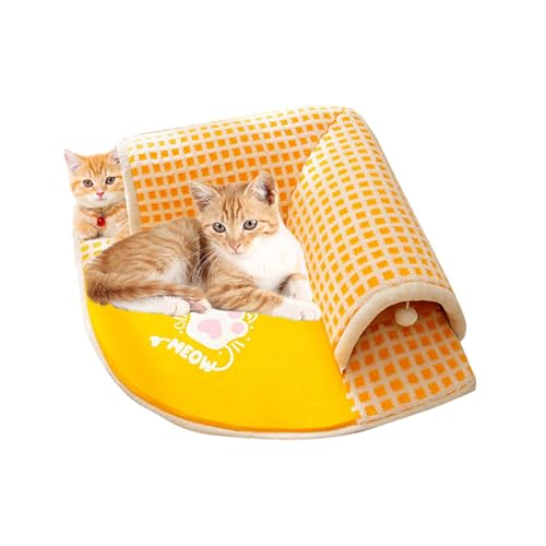 Iouyjiu Cat Play Tunnel, Cat Tunnel Rug, Non-Slip Cat Rug, Cat Hideaway Tunnel, Cat Play Hideaway Tunnel Indoor, Hide and Seek Toy, 2-in-1 Plush Cat Tunnel Rug for Cats and Kittens von Iouyjiu