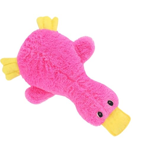 Iouyjiu Dog Chew Toy, Plush Duck Puppy Toy, Soft Squeaky Companion, Durable Biting and Pulling Fun, for Indoor and Outdoor Adventures Dogs, 37x24x5cm 150g Yellow Blue Pink von Iouyjiu