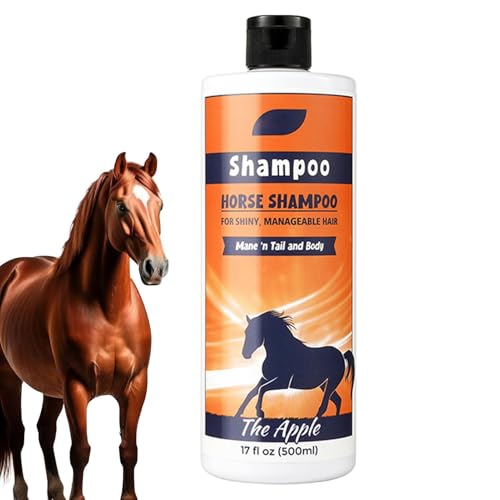 Iouyjiu Horse Shampoo, 500 ml, Natural Mane & Tail Entferner, Coat Cleaner für Horsen, Adds Shine, Entferner, Repels Dirt & Dust, Premium Grooming Supplies for Horses von Iouyjiu