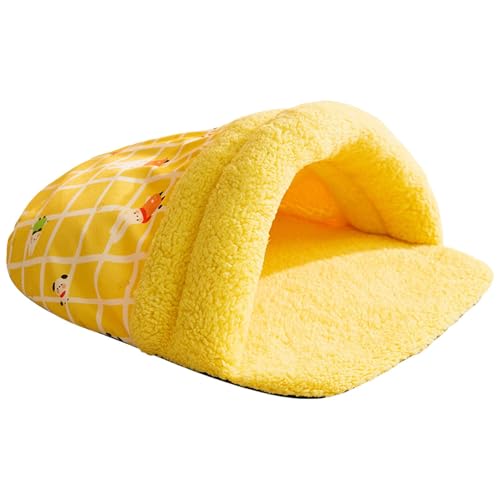 Iouyjiu Pet Sleeping Cave, Kitten Cave Cushion, Soft Sleep House, halbgeschlossenes Haustierbett, Katzenbett, gemütliches Slipper-Shaped Bed für kleine Haustiere, Katzen und kleine Hunde von Iouyjiu