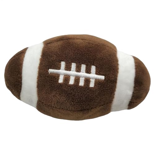 Iouyjiu Plush Squeaky Dog, Toy Balls, Interactive Chew Toy Small Dogs, Funny Squeaking Ball, Soft Chew Toys for Puppies, Indoor Plays, Outdoor Fun, 16x10cm Brown von Iouyjiu