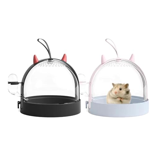 Iouyjiu Small Animal Carrier, Pet Travel Cage, Ventilated Habitat Lightweight Durable, Clear Design Visibility Ideal for Hamster, Sugar Gliders, Squirrels and Mice, 7.17 x 7.17 x 6.22 in von Iouyjiu