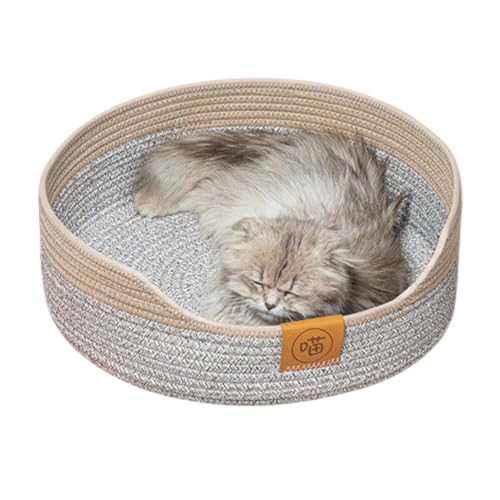 Iouyjiu Warm Cat Cotton, Rope Cat Scratcher, Kitten Beds for Indoor Kittens, Dog Calming Bed Washable, Sleeping Pet Bed, for Small Dogs and Cats 19.69x19.69x5.91 Inches von Iouyjiu