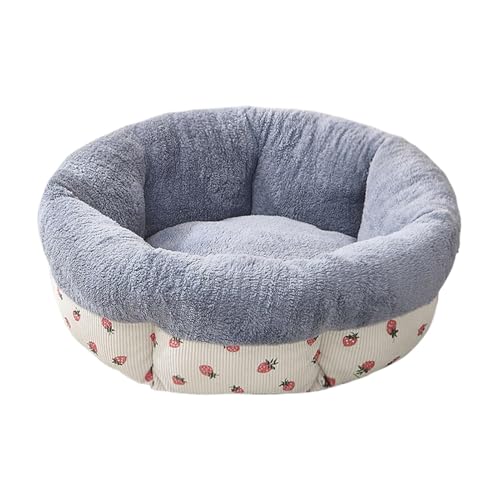 Iouyjiu Warmes rundes Donut-Katzenbett für Katzen und kleine Hunde | Ultra-Soft, beruhigendes Haustierbett mit rutschfester Unterseite | waschbares All-Season Comfort Bed für kleine Haustiere und von Iouyjiu