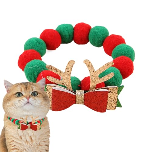 Katzenhalsband mit Weihnachtsmotiv, personalisiertes Weihnachts-Katzenhalsband, weiches Weihnachts-Katzenhalsband, weihnachtliches Breakaway-Katzenhalsband, stilvolles Weihnachts-Katzenhalsband, Weihn von Iouyjiu