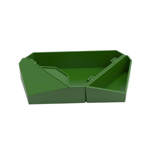 Reptile Feeding Dish, Detachable Lizard Food Bowl, Multi-Functional Water Feeder, Easy to Clean, NonToxic Material, for Geckos, Turtles, Chinchillas, 14x7x2.7cm Green von Iouyjiu