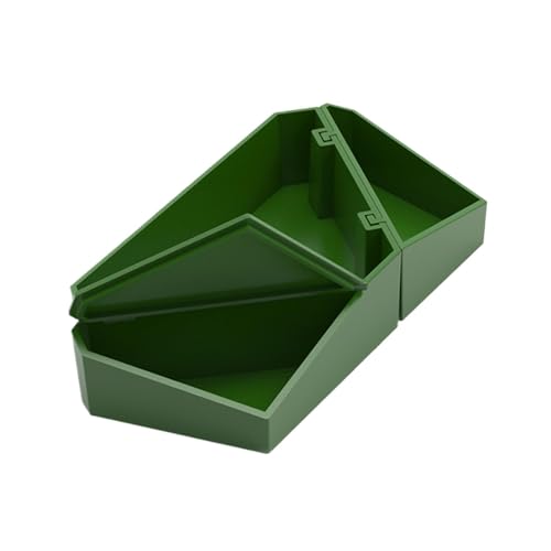 Reptile Feeding Dish, abnehmbare Lizard Food Bowl, multifunktional, leicht zu reinigen, ungiftiges Material, für Geckos, Turtles, Chinchillas, 14 x 7 x 2,7 cm, Grün von Iouyjiu