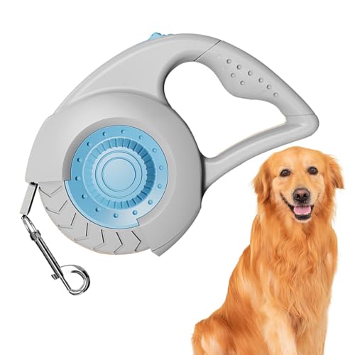 Retractable Dog Lead, 5m Automatic Extending Dog Tug Rope, Chew-Proof with Lock & Release for Small and Medium Dogs, Long Walking Pet Accessory, 7.09x4.33 Inches von Iouyjiu