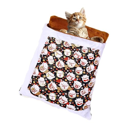 Schlafsack für Katzen, Höhlenbett für Welpen, Winterbett für Katzen, bequeme Katzenhöhle, Kuschelbett, Katzenhöhle, bequemes Bett für Tiere von Iouyjiu