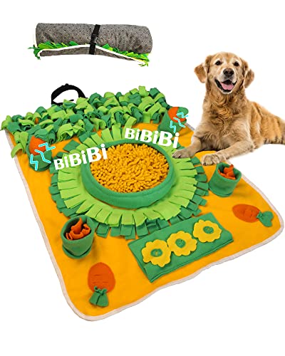 Schnüffelmatte für Hunde, 80x59.7 cm, groß, verstellbar, Schnüffelmatte, Haustier-Futtermatte, interaktives Hunde-Puzzle-Spielzeug für Training und Stressabbau, fördert natürliche Futtersuche von Ioxzaqo