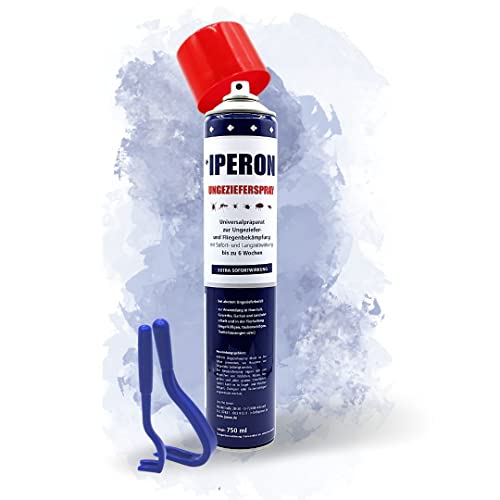 Iperon® 24 x 750 ml Ungezieferspray Sofort- und Langzeitwirkung bis zu 6 Monate + Zeckenhaken von Iperon