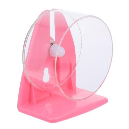 Ipetboom 1 Stück Laufrad Für Hamster Hamsterrad Geräuschloses Hamster-Übungsspielzeug Meerrad Laufzubehör Für Hamster Geräuschloser Hamster-Läufer Geräuschloses Rad Acryl Rosa von Ipetboom