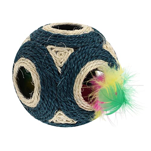 Ipetboom 1stk Ball Aus Hanfseil Mit Sechs Löchern - Freundliches Spielzeug Für Haustiere Hundespielzeug Kätzchen Kaut Sisal Kätzchen Beißspielzeug Katze Aushöhlen Mittlerer Hund Plüsch von Ipetboom