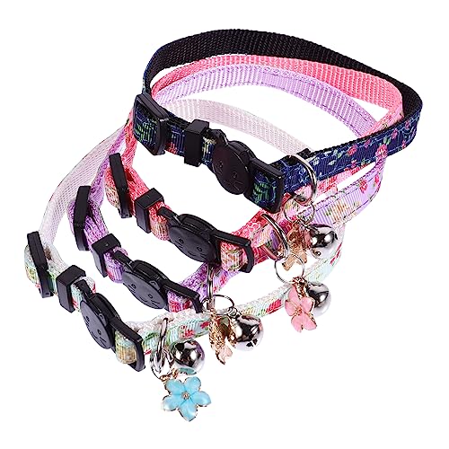 Ipetboom 12 STK Katzenhalsband Sicherheitshalsband Für Katzen Blumendekor Halsband Für Welpen Katze Fliege Kleines Hundehalsband Latzschal Ausbildung Haargummis Haustier Kätzchen Nylon von Ipetboom